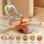 New Automatic Elbow Support Rebound Abdominal Wheel Kit With Timer,Abs Roller Machine For Abs Workout Exercise Equipment, Upgrade Ab Roller Wheel,Automatic Rebound Ab Abdominal Exercise Roller with Elbow Support and Timer for Home Gym Fitness,Double Wheel Ab Roller Equipment Multicolor.